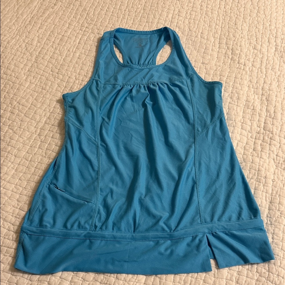 Athleta Light Bkue Racerback Athletic Tank Top